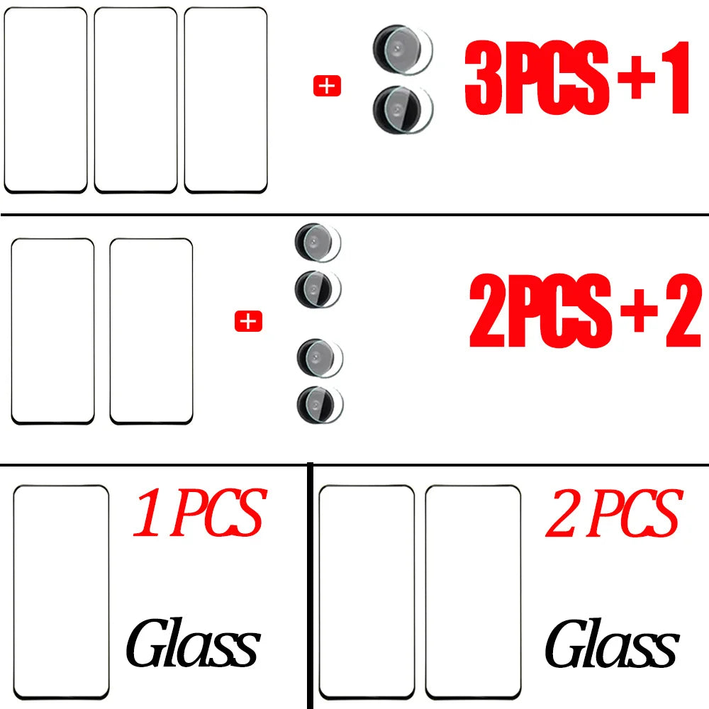 Pelicula, Front Tempered Glass For Xiaomi Redmi Note 15 14 10 11 12 13 Pro 5G Screen Protectors Redmi Note 12S 11S 10S cristal templado Note10 S protector pantalla Note11 verre trempé Redmi Note12 Pro Plus Camera Film