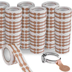 500Pcs/Roll Portable Jewelry Price Tag Brown Self Adhesive Barbell Stickers DIY Necklace Tool Ring Bracelet Exhibitor Packaging