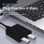 USB 3.0 Switcher KVM Switch 1x2/2x1 Bidirectional USB Hub for Computer Laptop to Keyboard Mouse Printer U Disk USB 2.0 Extender