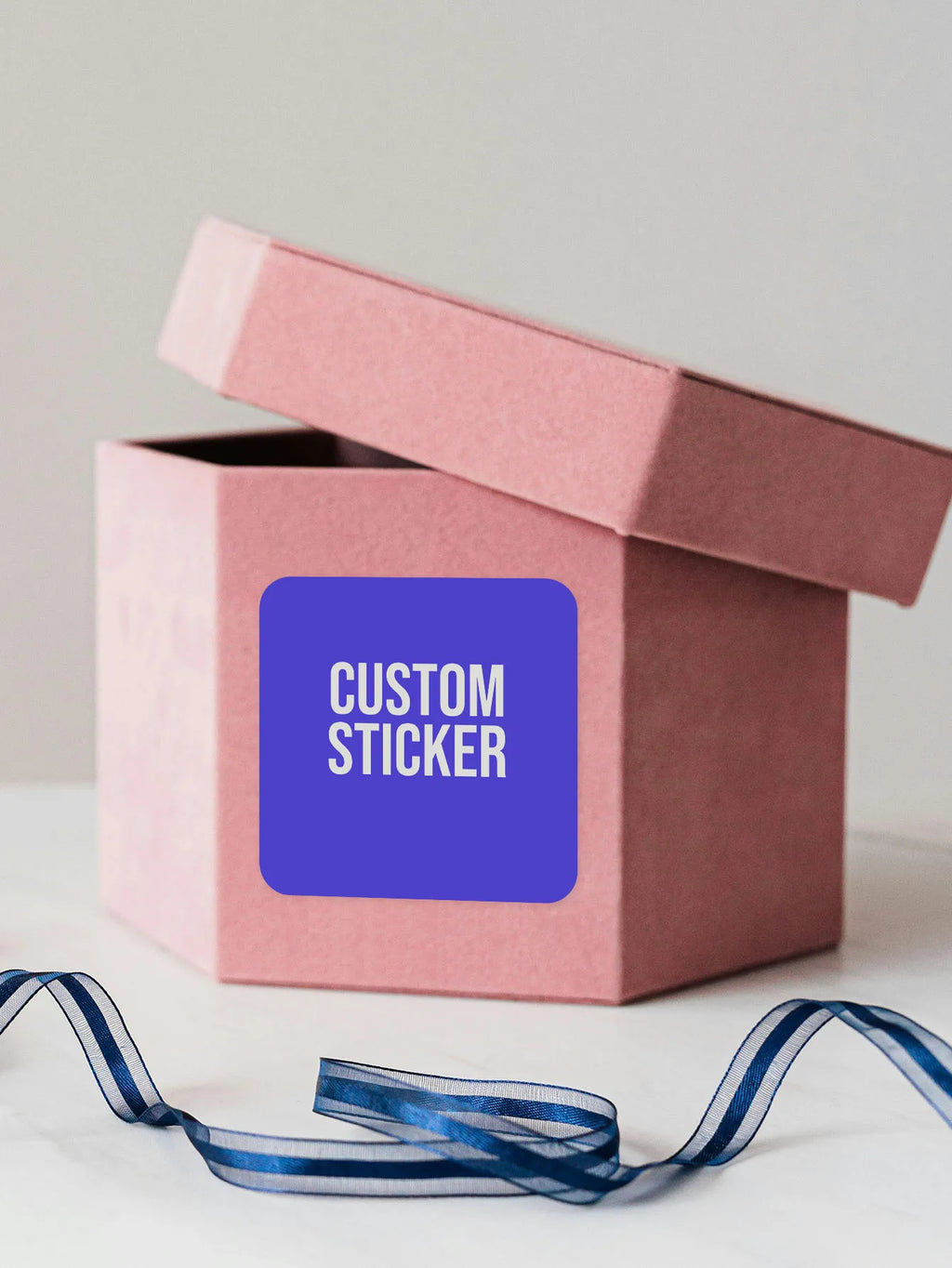 1/60/120pcs Custom Square PVC Stickers Waterproof Personalized for Party, Label, Packaging