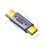 NNBILI USB4.0 40Gbps OTG type C 90 degree 100W 5A USB C to Type C Fast Charging Converter USB C Data Adapter For Macbook 8K60HZ