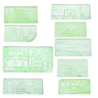 6 Sets Architecture Draft Template Rulers Various Patterns Smooth Drawing Template Multi-function Precision Hollow Ruler Kit