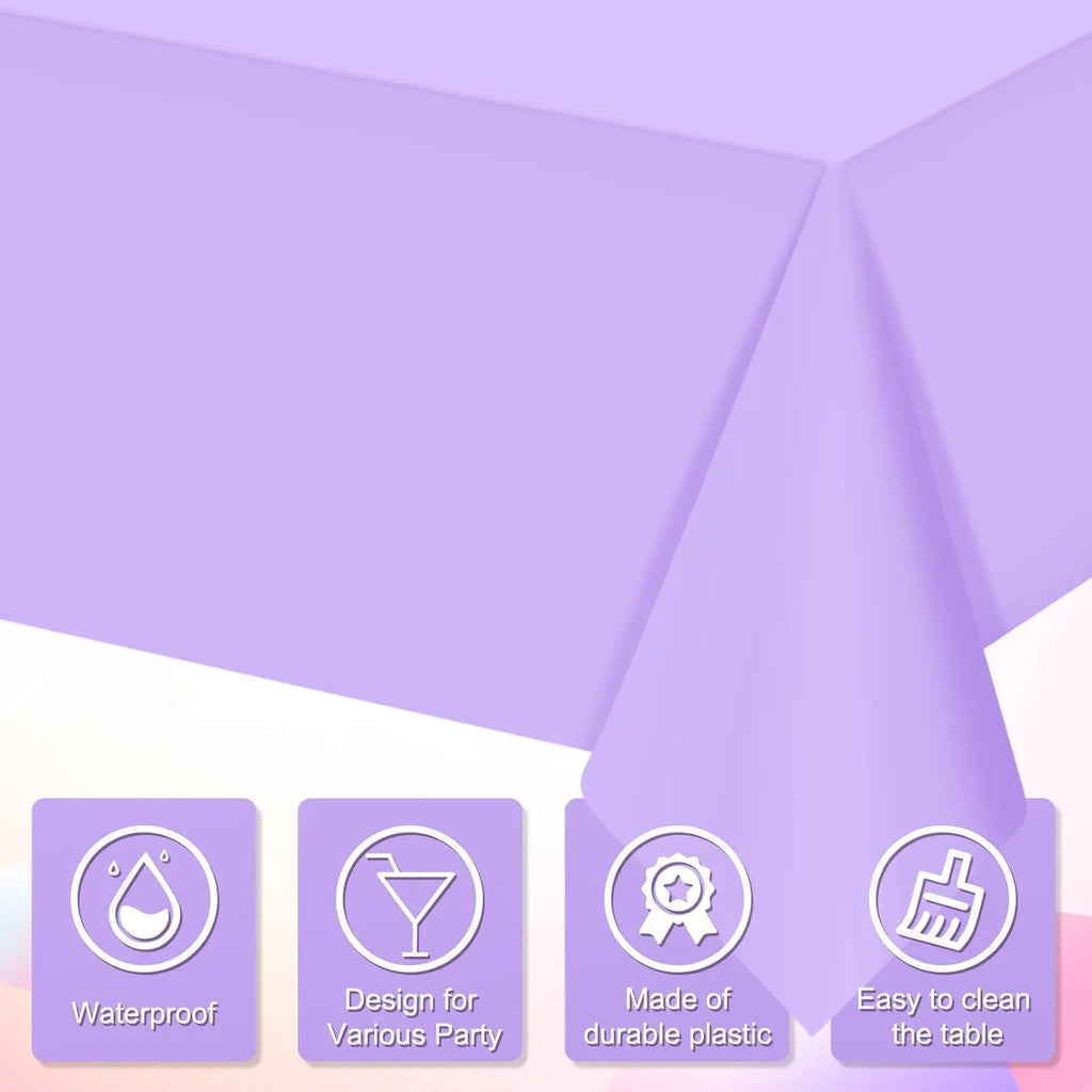 Light Purple Birthday Party Supplies Lavender Paper Cup Plate Napkin Tablecloth for Kids Birthday Wedding Baby Shower Decor