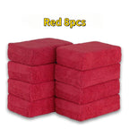 8PCS Microfibre Car Wax Applicator Pads Soft Auto Detailing Wax Sponge Rectangle Foam Car Paint Care Polishing Pad Auto Cleaning