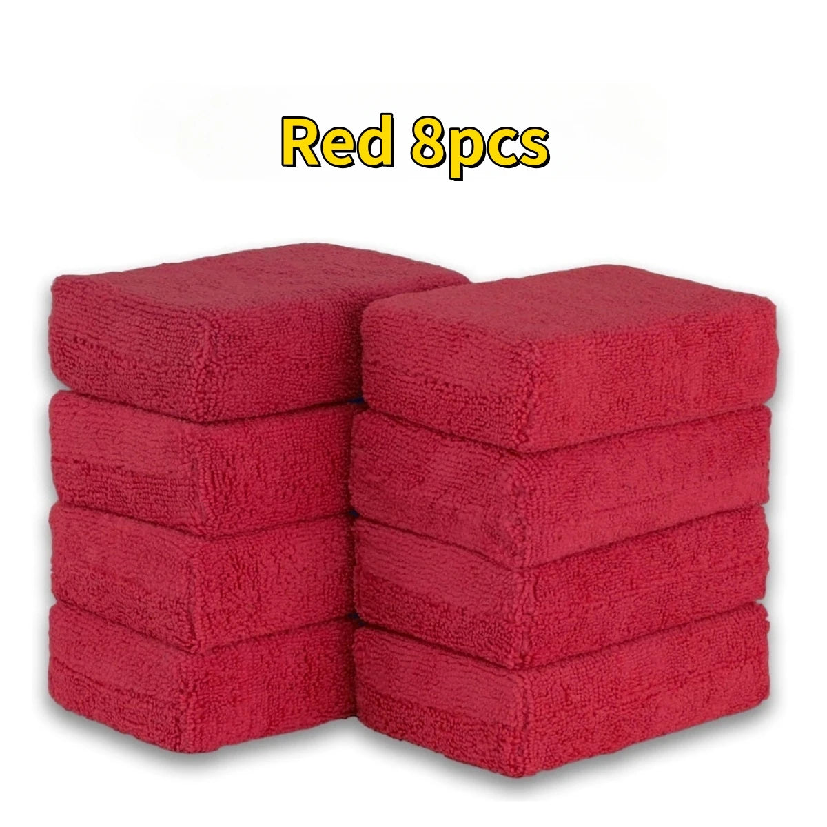 8PCS Microfibre Car Wax Applicator Pads Soft Auto Detailing Wax Sponge Rectangle Foam Car Paint Care Polishing Pad Auto Cleaning