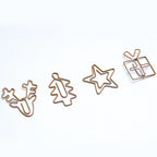 20pcs Retro Metal Clips Mini Christmas Tree Paper Clip Bookmark Book Binding Notebook Decor Stationery School Binding Supplies
