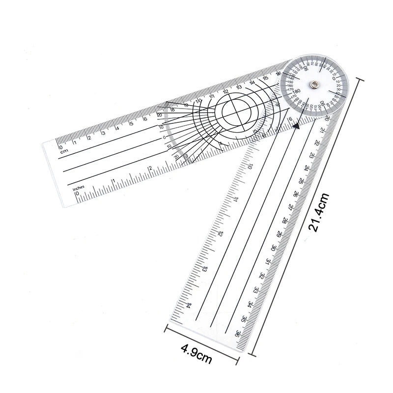 0- 360 Degree Goniometer Angle Medical Spinal Angle Ruler Angle Inclinometer Ruler Protractor Angle Finder Measuring Tools New