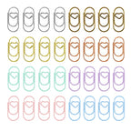 50pcs Metal Macaron Love Heart Paper Clips Gold Rose Gold Mini Bookmark Ticket Photo Binder Clips Patchwork Clip Office Supplies