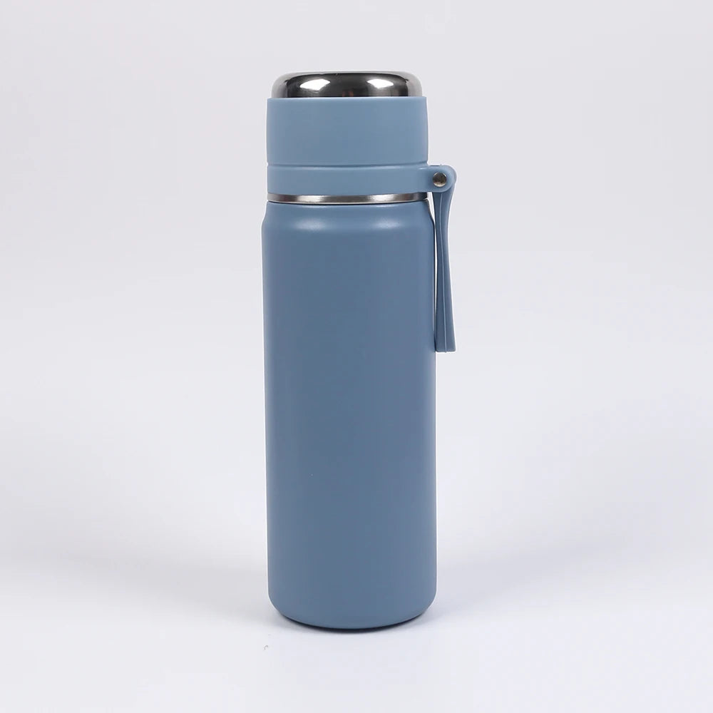 Stainless Steel Thermos Bottle 500ml/16.9oz And 600ml/20oz Vacuum Insulated Water Bottle With Handle Travel Insulated Cup