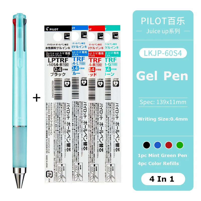 Japan Pilot Modular Pen Juice Up 3/4 Color 0.4mm Ultra-fine Gel Pens, Water-base Smooth Writing Versatile Stationery Aacsesories