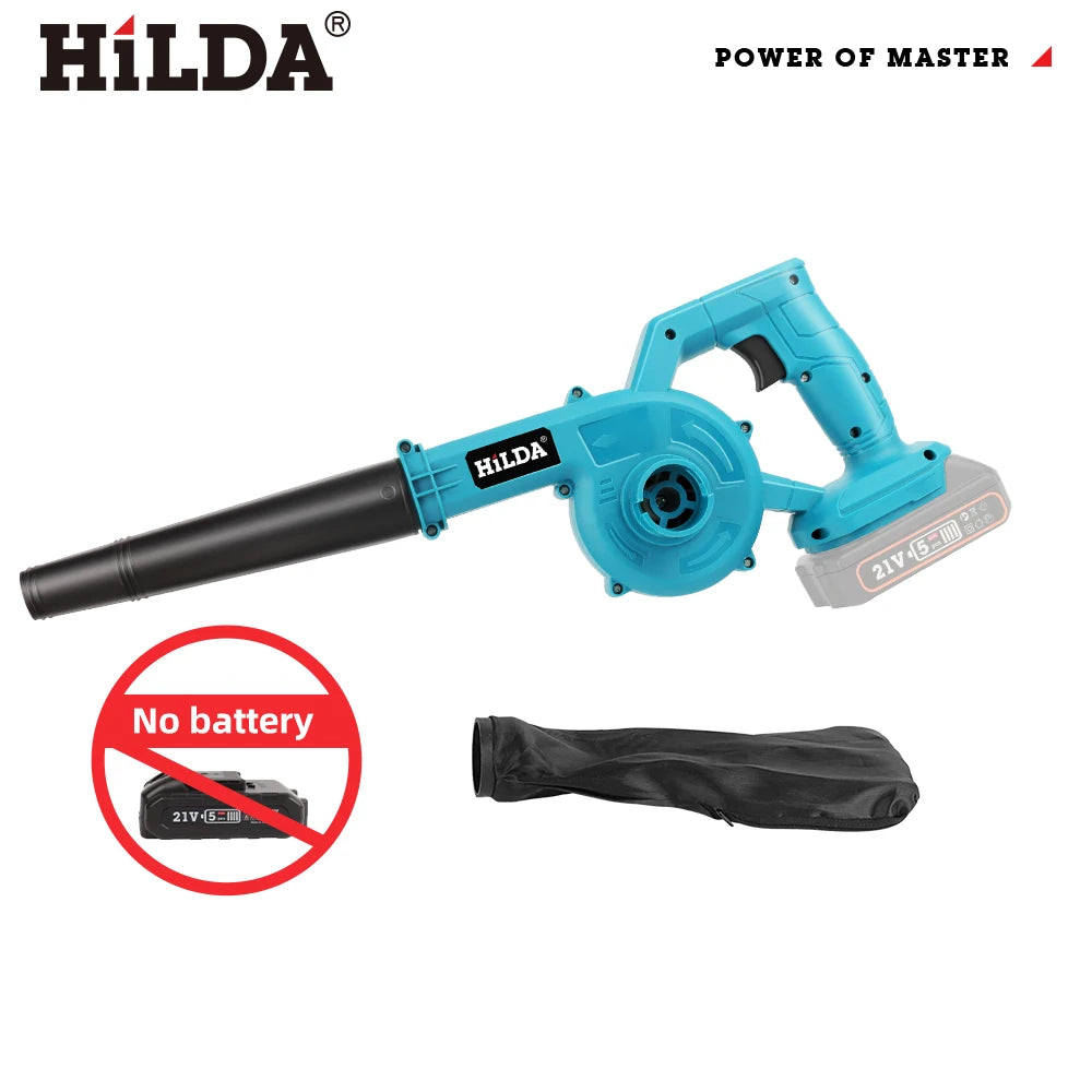 HILDA Electric Air Blower Cordless Power Tools Garden Vacuum Cleaner Dust Computer Collector Handheld for Makita Battery