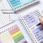 Kawaii Sticky Notes Set Expandable Removable Student Memo Pads Must-Have Study Planner Supplies Bulletin Journal Accessories