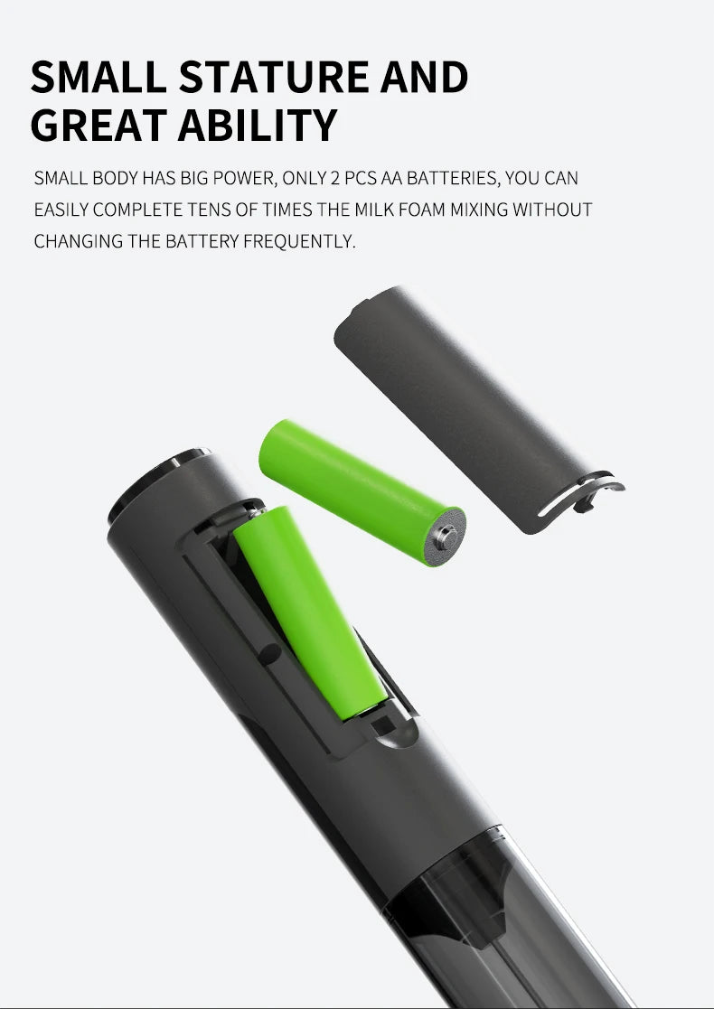 Portable Battery Stirrer Milk Frother Handheld Foam Maker for Lattes Whisk Drink Mixer Coffee Electric Egg Beater Kitchen Tool