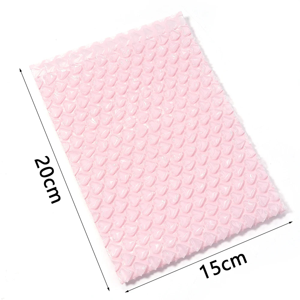 10pcs/lot Pink Thickening Bubble Mailers Items Envelopes Protect Bubble Padded Waterproof Collision Resistant Bubble Wrap Bag