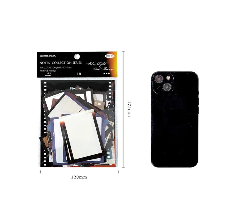 Journamm 100pcs/pack Creative Memo Pads Set DIY Scrapbooking School Supplies Collage Stationery Junk Journal Vintage Notes Paper