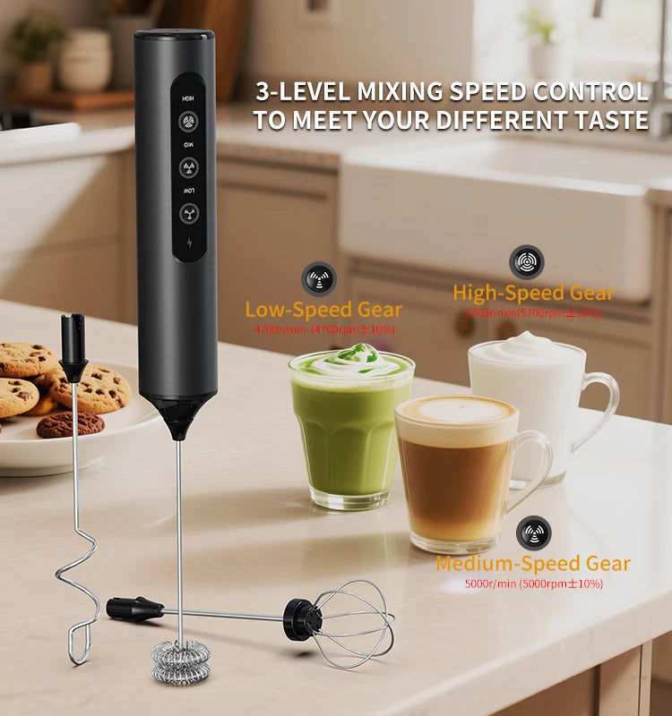 Wireless Electric Mini Milk Frother Coffee Whisk Portable Egg Beater Blender Kitchen Cooking Stirrer Cappuccino Coffee Maker