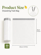 400PCS 4 Gallon Small Drawstring Trash Bags, Disposable Garbage Bags, 17.7 X 17.7 In Trash Can Liners, Back To School Dorm Waste Bags For Bathroom, Kitchen, Bedroom, Office, Apartment, Travel, Small Bins And Daily Home Cleanu