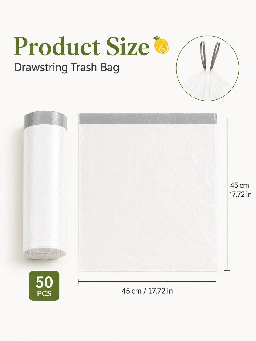 400PCS 4 Gallon Small Drawstring Trash Bags, Disposable Garbage Bags, 17.7 X 17.7 In Trash Can Liners, Back To School Dorm Waste Bags For Bathroom, Kitchen, Bedroom, Office, Apartment, Travel, Small Bins And Daily Home Cleanu