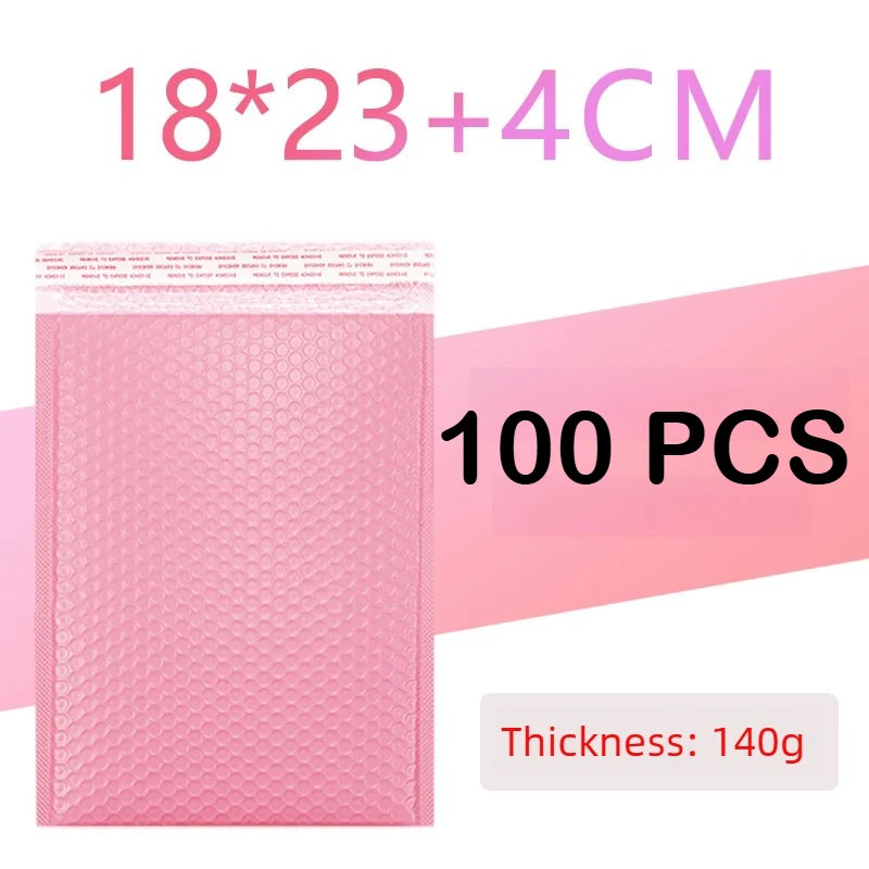 100/1 PCS Pink Poly Bubble Mailers Padded Envelopes Self Seal Padded Envelopes Gift Bags Packaging Envelope School Supplies