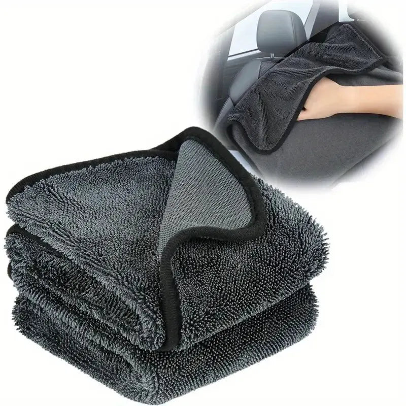Ultra-Absorbent Microfiber Cleaning Cloth - Soft, Durable & Quick-Dry Towel for Cars, Home, and Bathroom Use