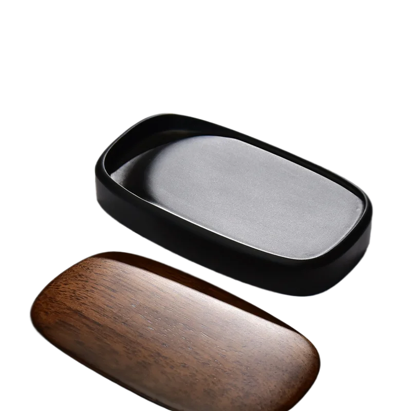 Natural Raw Stone She Inkstone Classical Calligraphy Regular Script Practice Ink Stone Vintage Brush Writing Practical Inkstone