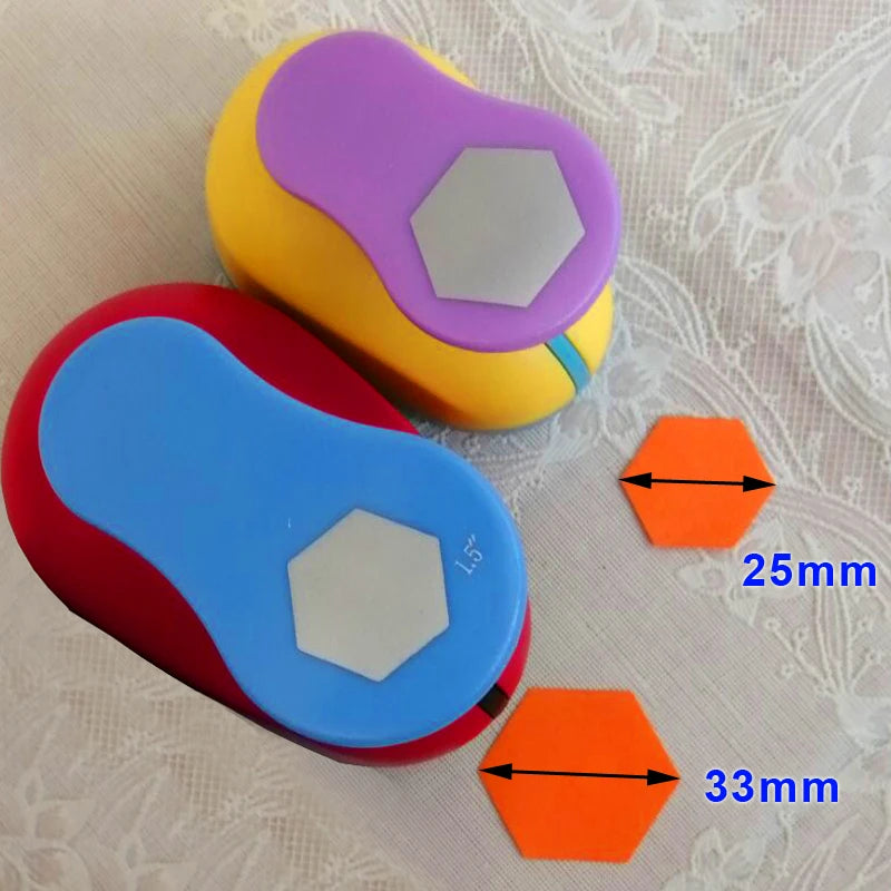 Hexagon Punch Paper Cutter Crafts Scrapbook Embossing Device Hole Punches Cortador De Papel