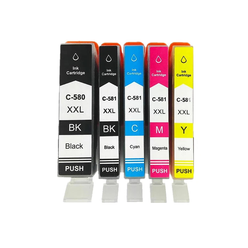 Compatible Ink Cartridges PGI580 CLI581 PGI 580 581 For Canon Pixma TS705 TR7550 TR8550 TS6150 TS6250 TS8150 TS8250 Printer