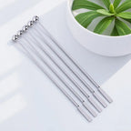 5Pcs 19Cm Food Grade Stainless Steel Swizzle Sticks Stirrers for Coffee Cocktail Drinks Milk Tea Bar Restaurant Hotel