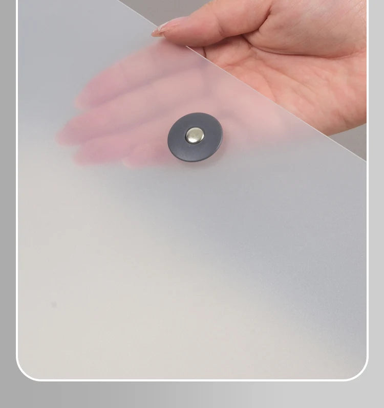 3Pcs Frosted Transparent A4 Loose Leaf Binder 3 Hole Punchless Snap Button File Folder Office School Document Storage Organizer