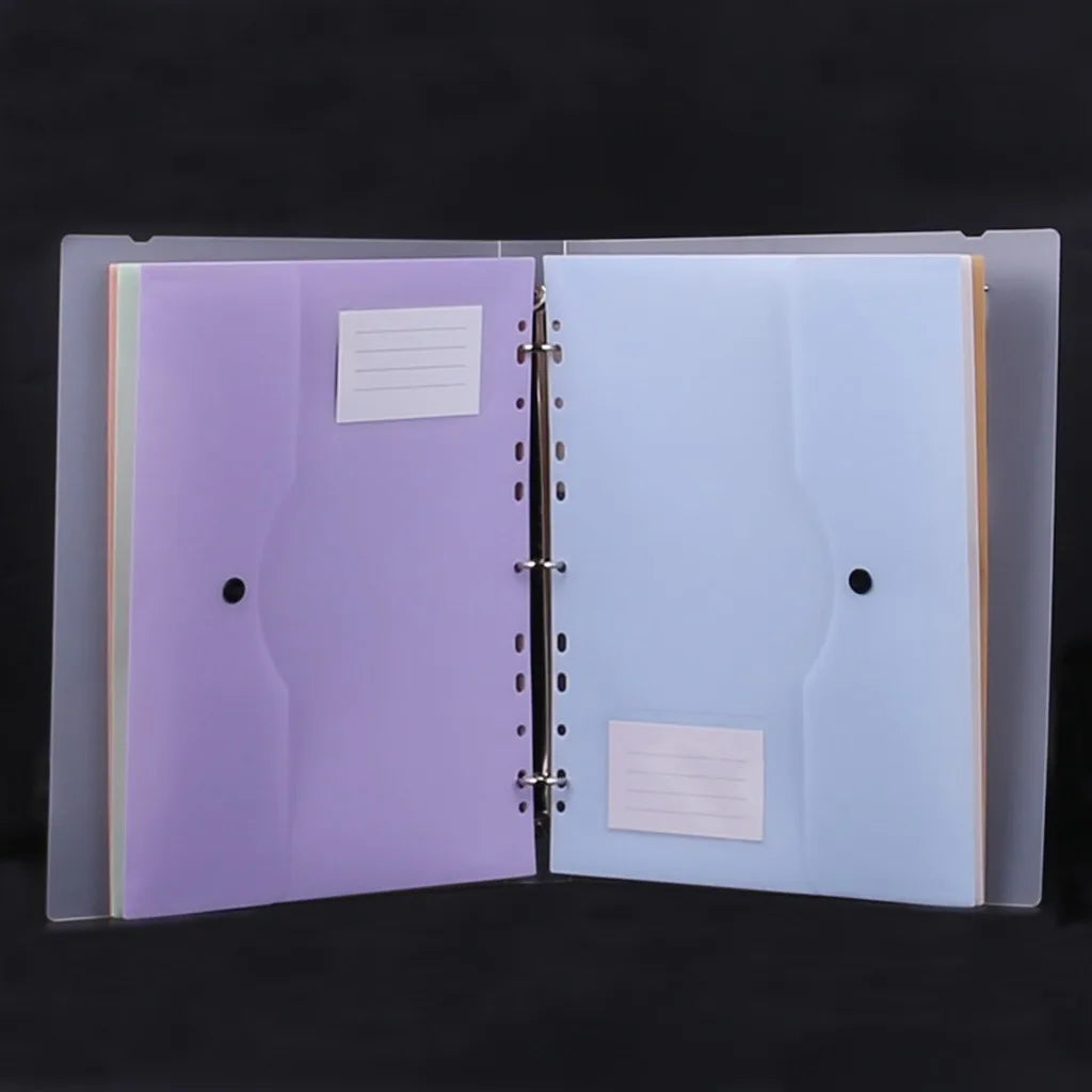 3-Ring Binder  A4 Binder Document Folder Secure Loose Leaf Pocket For School File Management Document Storage