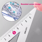 Deli Transparen Soft Ruler Set 4 in 1 Plastic Rulers for Student Drawing Mathematical Geometry School Stationery Curve Ruler