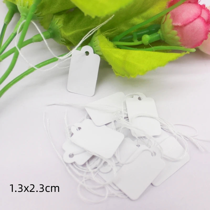 100 pieces of large-sized jewelry price tags, paper price tags, price tags, gold and silver border price tags