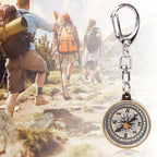 2PCS Lightweight Compass Keychain Vintage Zinc Alloy Pocket For Outdoor Camping/Travel/Direction Navigation Tool Survival Guide