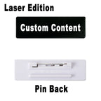 Stainless Steel Custom Name Tag with Pin Clip - Engraved Personalized Work Badge Business Identification Metal ID Name Plate