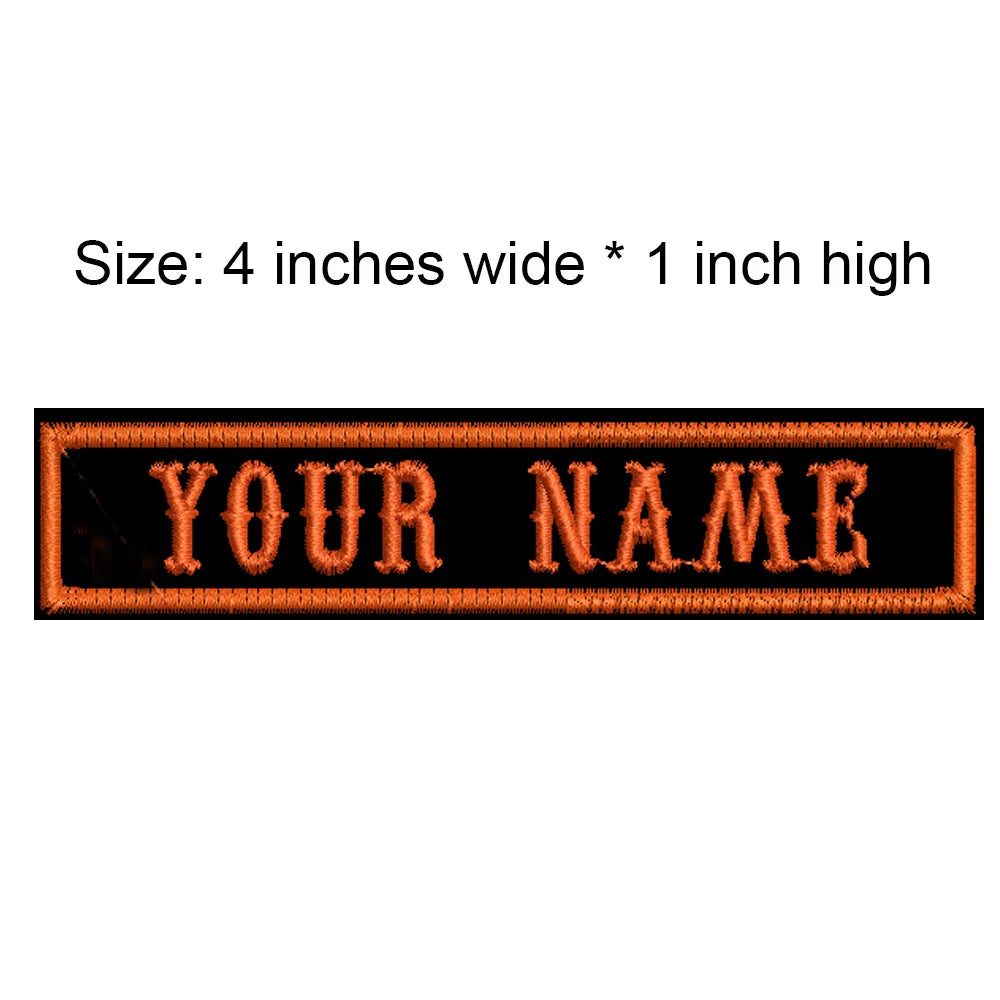4 Inches Wide Customized Name Small Tag Embroidery Patch Iron On Sew On Clothing For Left Chest Tell Us Need What Texts