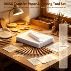 DIXSG Reusable A4 Carbon Transfer Tracing Copy Paper with Dotting Stylus Pen for DIY Drawing Embroidery Fabric Wood Transfer