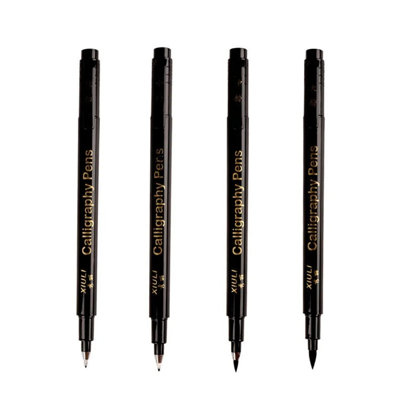 4pc/Beautiful Brush Calligraphy Practice Pen Type Soft Pen Copy Invitation Card Signature