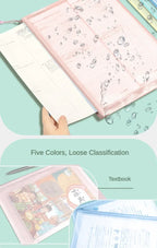 5 PCS A4 A5 A6 Mesh Zipper Pouch Document Bag Waterproof Zip File Folder Storage Bags A4 A5 A6 Office School Supplies Stationery