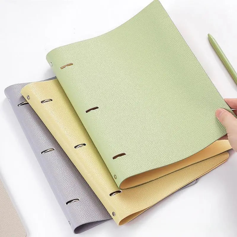 New A4 PU Leather Notebook Binder, Refillable 3/4 Round Ring Binder Cover for A4 Filler Paper, Notebook Personal Planner Binder
