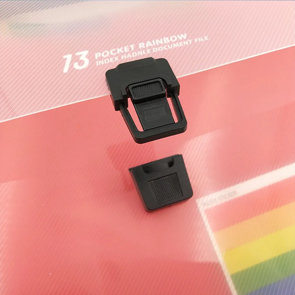 13 Pockets Expanding Folder Handle Colorful Waterproof Plastic Accordion File Document Organizer Expanding File