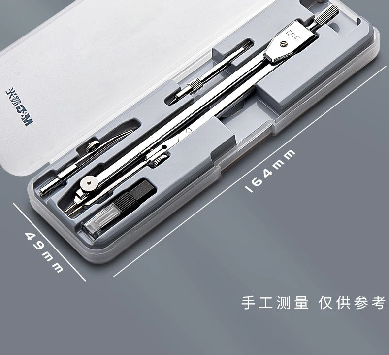 M&G Compass Drawing Tool Metal Geometric Protractor Engineering Protractor Drawing Tool, Suitable for Students and Carpenters