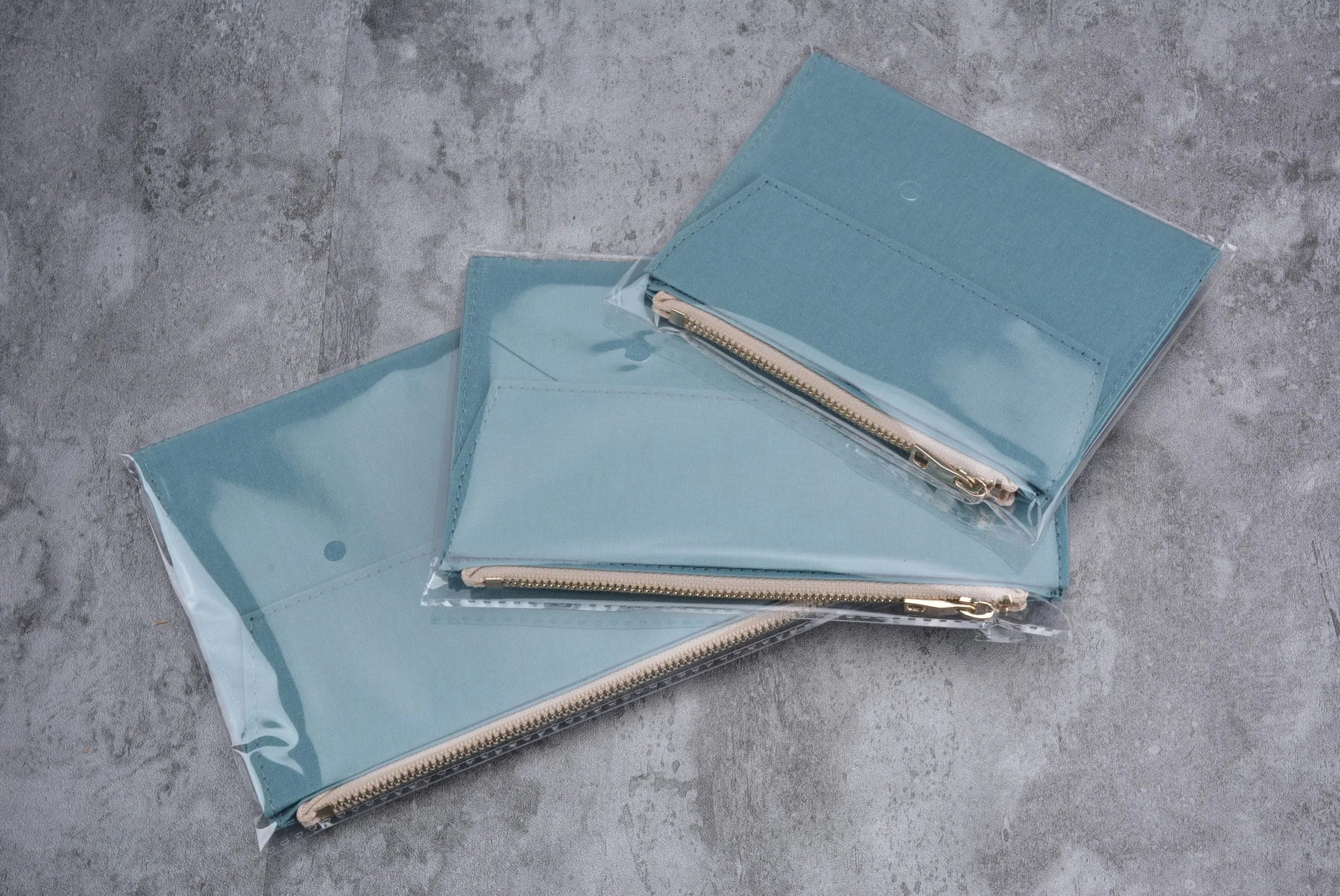 Canvas Zipper Card Holder for Travel Notebook, Canvas Storage Bag File Folder Refill Insert for Standard Journals Stationery
