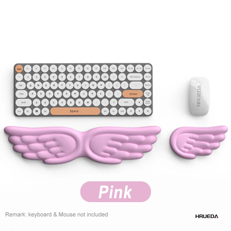 Mechanical Keyboard, Mouse, Wrist Rest, Computer Keyboard, Laptop, Angel Wing, Memory Foam, Mouse Pad Wrist Support