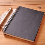 A5/A6 Spiral Sketchbook Blank Notebook 50 Sheets Kraft Paper Hardcover for Students Graffiti/Painting School Stationery Supplies