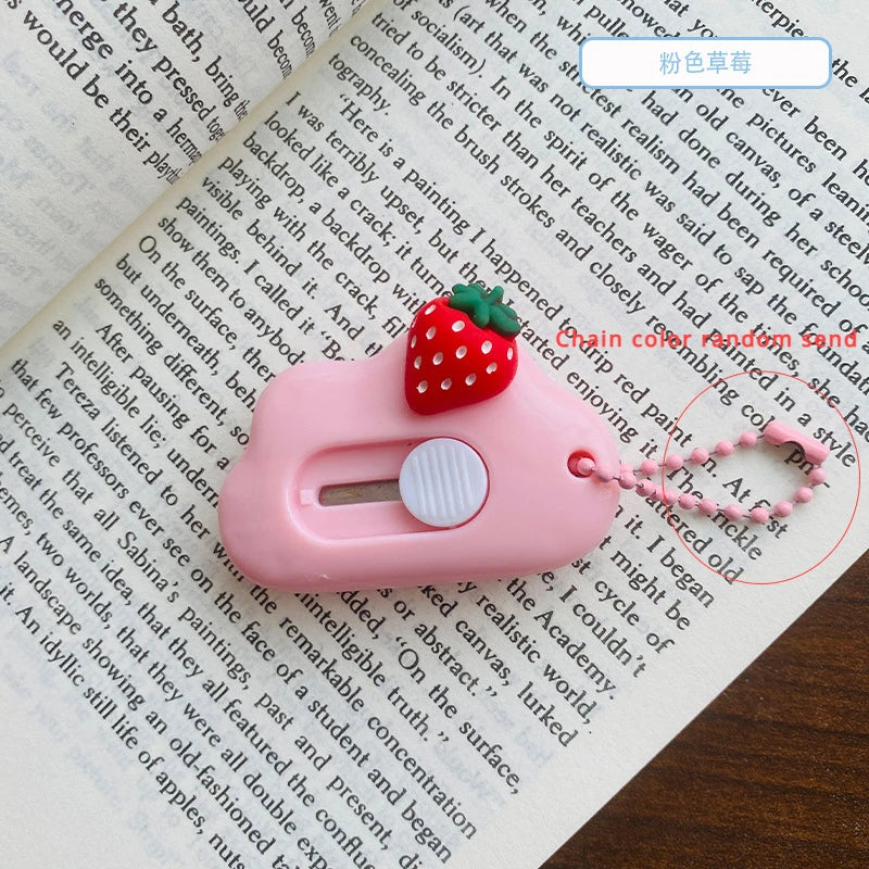 1pc Dopamine Cloud Mass Letter Opener Cartoon Cute Utility Knife Student Mini Box Cutter Hand-made Sharp