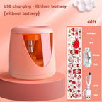 Cartoon with Decorative Sticker Switch Automatic Electric Pencil Sharpener Creative Stationery Mechanical Tool