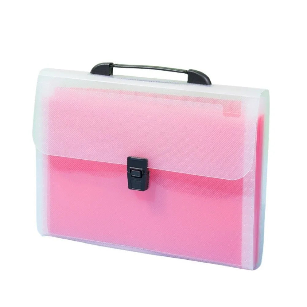 Durable A4 Portable Accordion Bag Organ Bag Large Capacity 13 Layer Folder Transparent Thickened Test Paper Storage Bag Student
