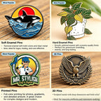 Custom Metal Pins Personalized Enamel Lapel Pins Custom Logo Badge Soft Hard Enamel Pin Bulk Wholesale Manufacturer MOQ 100PCS
