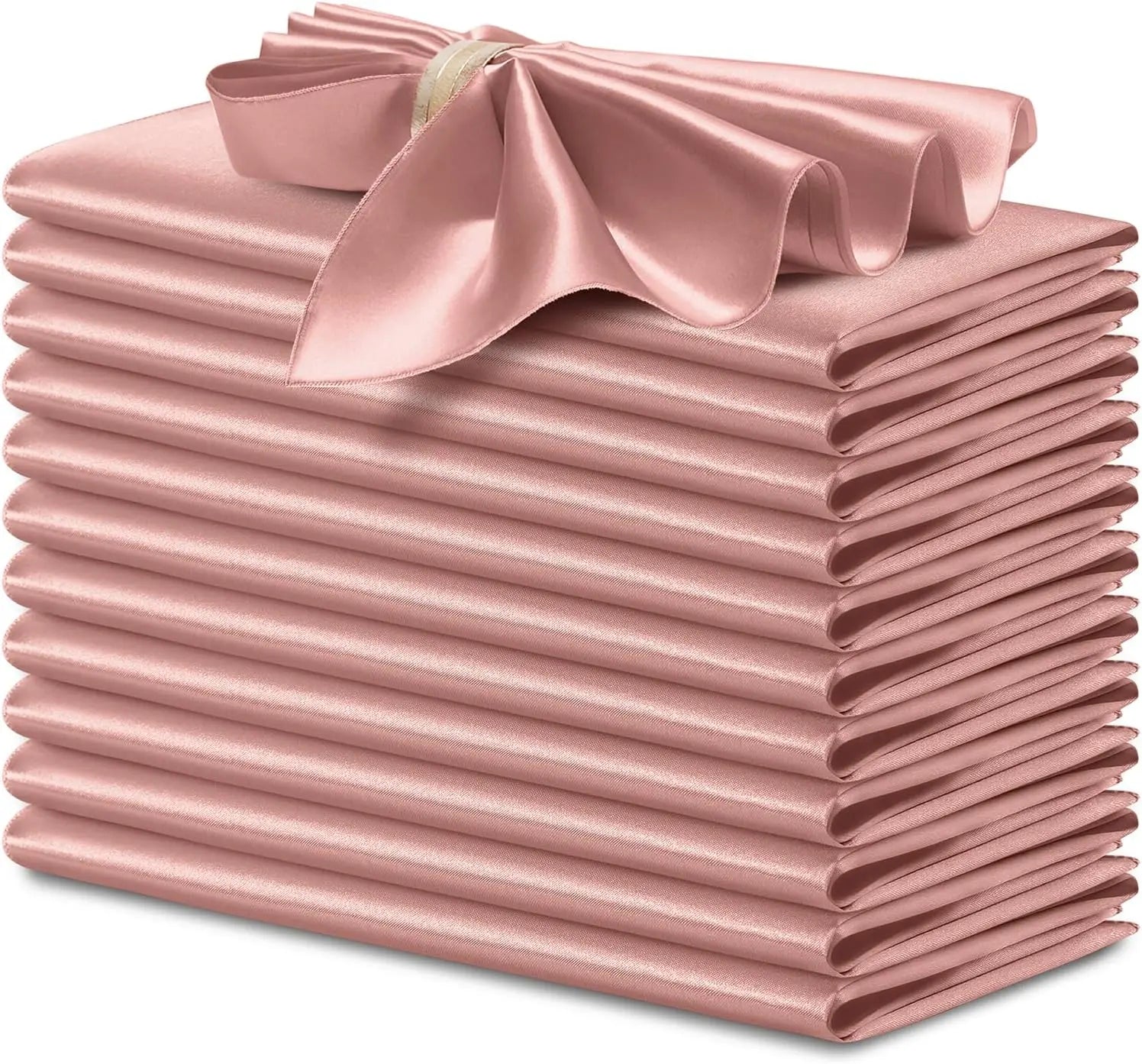 12PCS Red Satin Napkins 30x30cm, Silky Soft Smooth Washable Napkins for Restaurant, Weddings, Dinner, Party,Christmas Decoration