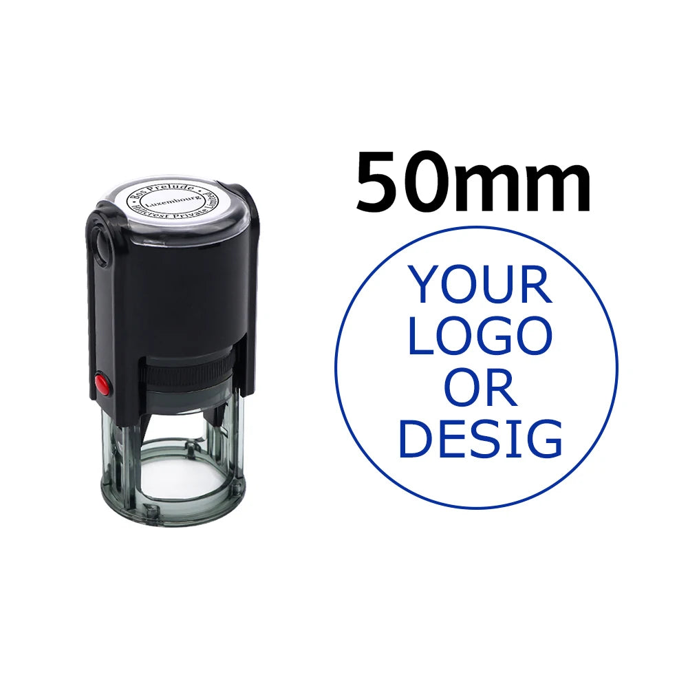 Custom Self-Inking Stamp 25/30/40/50mm Round Logo Design P Personalized Press-type Inking Stamp for Wedding Invitation Envelope